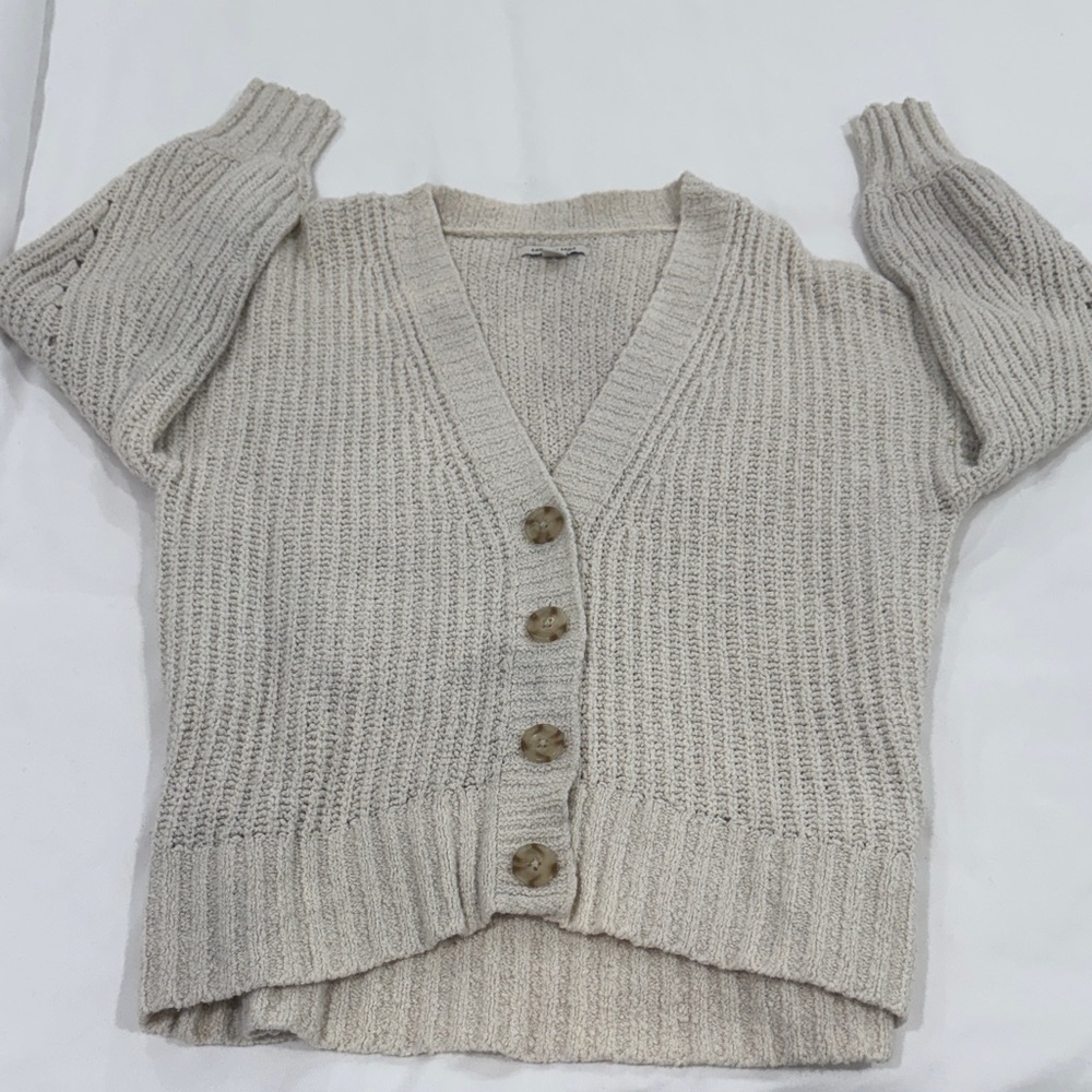 Cozy Cream Button-Up Sweater